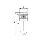 Riegler FM 45 M Multifix microfilter met metalen houder 0,01 µm BG 4, G 1