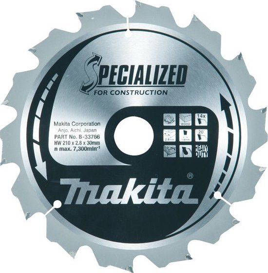 Makita B-33560 Cirkelzaagblad Hout - 235 X 30 X 2,8 Mm T16