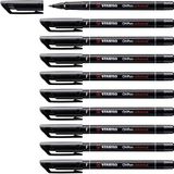STABILO OHPen universal Permanent Marker - Fine Point 0.7 mm - 10 Pieces - Black