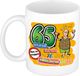 Bellatio Decorations cadeau mok 65 jaar - daar gaan je wilde haren - keramiek - 300 ml