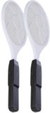 Atmosphera Elektrische vliegenmepper - 2x - wit - op batterijen - L44 cm