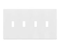 ENERLITES SI8814-W Schroefloze viervoudige tuimelschakelaar wandplaat