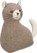 Merkloos Zware deurstopper kat van stof - Deurhouder met zandvulling - HxBxD 255 x 22 x 10 cm - bruin