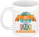 Bellatio Decorations Naam mok papa Jonah - wit - de beste - keramiek - 300 ml - Vaderdag - cadeau