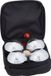 Merkloos Relaxdays Jeu de boules set - 4 metalen wedstrijdballen - but - meetlint - tas - accessoires