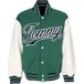 Veste college Veste college Veste letterman pour hommes Court vert/multi
