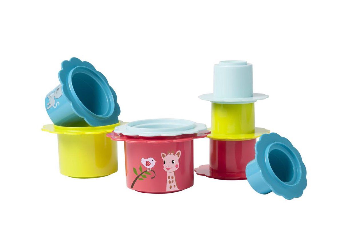 Sophie de Giraf Stapel Bloemen - Meerkleurig - Kunststof - 2020 Model