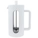 Café Olé Ciao 8 kopjes cafetière, roestvrijstalen gaas, Franse pers, wit