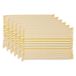 Dii Set van 6 gestreepte placemats donkergeel