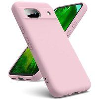 Google Pixel 8a Coque en Silicone Gel Rose avec Film Écran