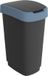 Rotho Twist Afvalbak Kunststof 50 Liter Blauw met zwart