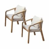 Loberon 2-delige set stoelen FSC®-100% Kennedy bruin/crème