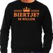 Bellatio Decorations Koningsdag sweater voor heren - biertje - zwart - glitters - feestkleding XXL