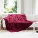 vidaXL Antislip deken van imitatie konijnenbont Olite Bordeaux Rood