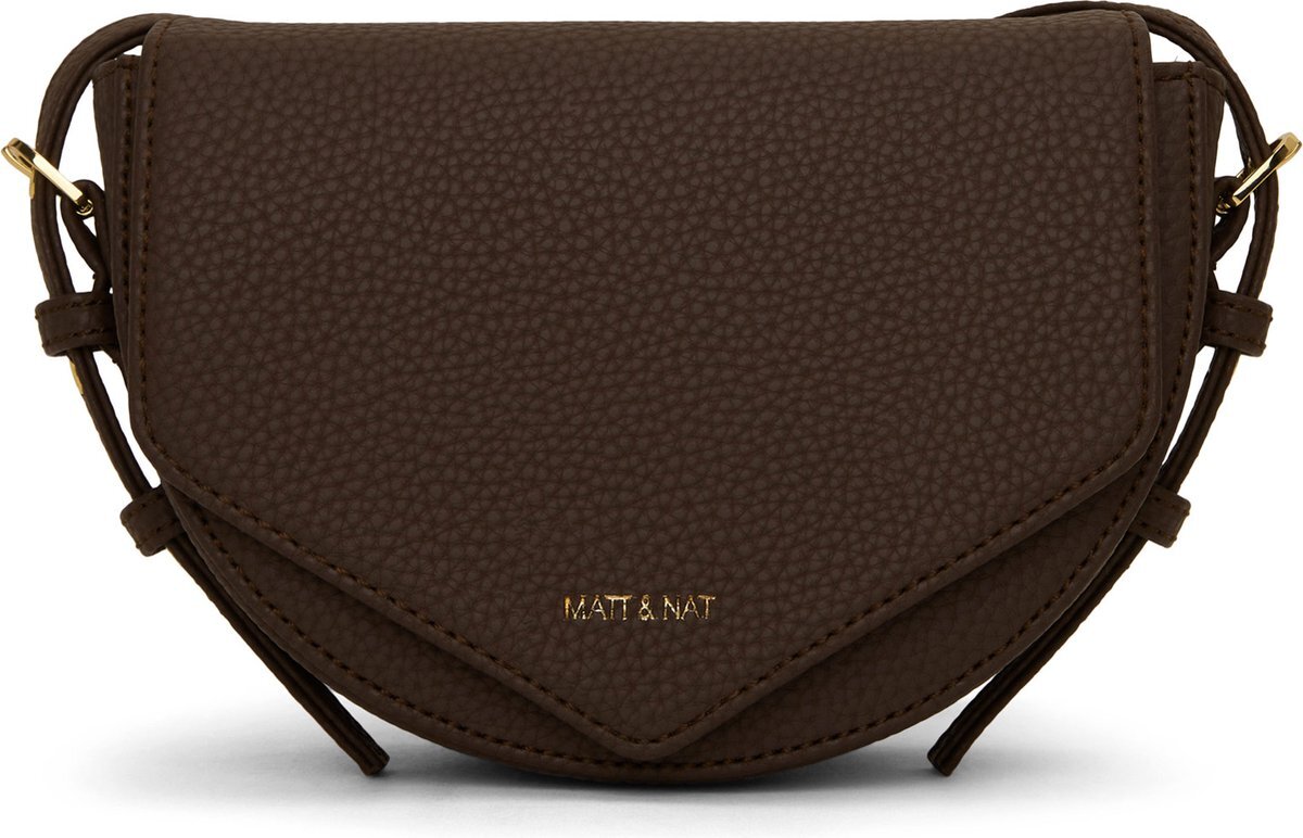 Matt & Nat Matt & Natt Twill Purity Crossbody Tas - Bruin