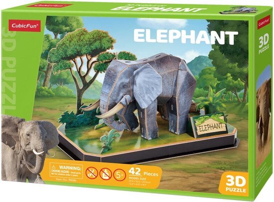 Cubic Fun 3D Puzzel Olifant 42 Stukjes