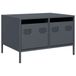 Meuble TV 68x50x43,5 cm acier laminé à froid couleur anthracite