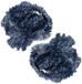 Decoris 2x Kerstslinger-Guirlande - Donkerblauw - Glanzend Lametta - 270 cm