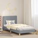 Maison Exclusive Cadre de lit enfant avec tête de lit, gris clair, 90 x 190 cm, avec revêtement en tissu