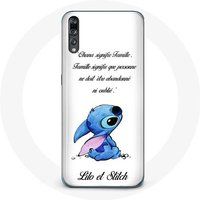 Maniacase Hoesje voor Huawei P20 Pro Lilo en Stitch Ohana Citation Wit
