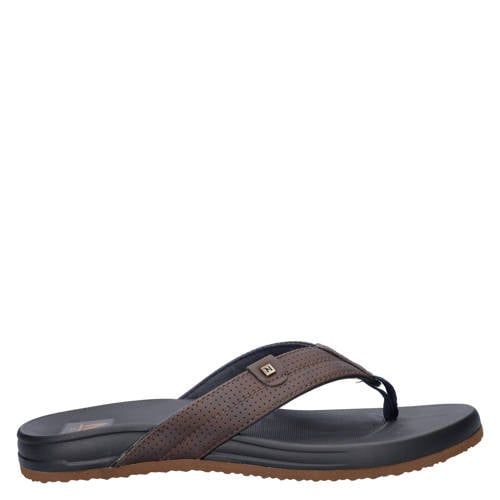 Nelson teenslippers donkerbruin