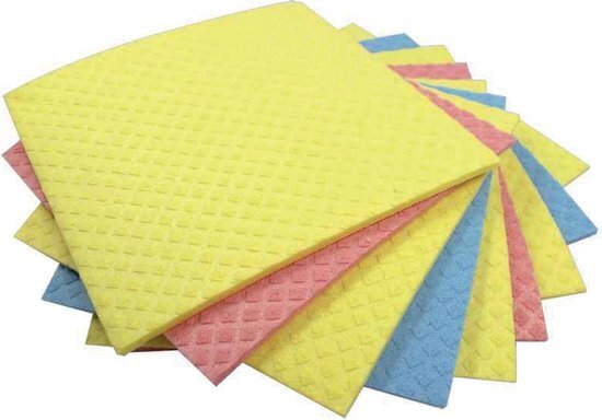 Aqualine vaatdoekjes ft 18 x 20 cm geassorteerde kleuren pak van 5 stuks