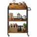 Chariot de cuisine avec plateau amovible, 86 cm