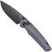 Tenable Knives Raven T2109V7 Blackwashed 14C28N, Purple Micarta, couteau de poche, Black Bird Blades design