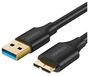 UGREEN US130 10840 USB-A 3.0 - MICRO USB-B kabel, 0,5 meter, zwart