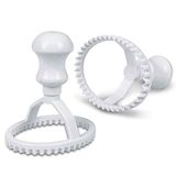 Staedter Ovale Ravioli Cutter, 9 cm, PP kunststof, wit