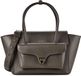 Coccinelle Leren handtas schoudertas Double Beat Grained Leather Handbag Fango