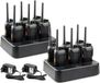 Retevis RT27 Funkgeräte, PMR446 Walkie-Talkies mit 6-Wege-Ladegerät, CTCSS/DCS, VOX, lizenzfrei, wiederaufladbar, für Baustellen, Sicherheit, Schulen geeignet