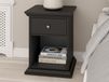 Norton Table de chevet NORTON 1 tiroir noir