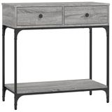vidaXL Wandtafel 75x34,5x75 cm bewerkt hout grijs sonoma eikenkleurig