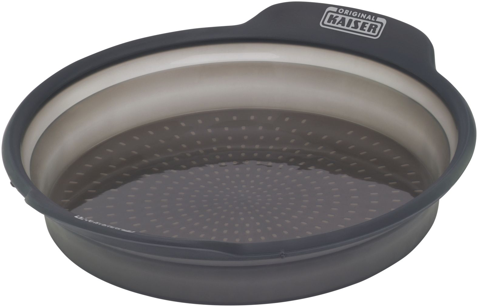 Kaiser Inspiration CrispFlex Silicone Vlaaibodem bakvorm - rond - grijs