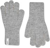 Samsoe Samsoe Nor Handschoenen Grijs Unisex Wol/Polyester Effen One Size Herfst/Winter