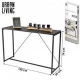 Urban Living "MADISON" Console Table Black Metal 120x39x79 cm