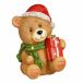 Mica decorations Luca Deco beer met LED 32,5 cm bruin