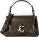 COCCINELLE Leren schoudertas handtas C-Me Calf Handbag Smooth Leather Fango donkergroen