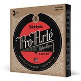 D'Addario Pro-Arte Nylon Klassieke Gitaarsnaren, Normale Spanning, 3 Sets