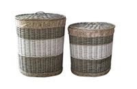 King Collection King Home P1129625 wasmand wilgentenen ovaal set 1/2