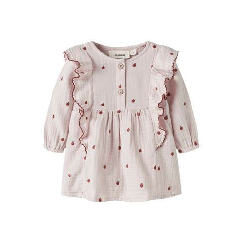 LIL' ATELIER BABY korte jurk met ruches en stippen - lila