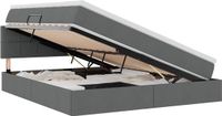 vidaXL Opbergbed met matras Donkergrijs 160 x 200 cm fluweel