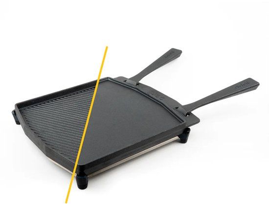 Ooni Grillpan Grizzler Dubbel 33 X 35 Cm Met RVS Serveerplank