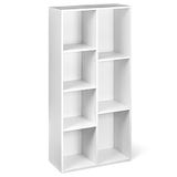 Amazon Basics Boekenplank met 7 vierkante vakken, wit, 50 x 24 x 106 cm