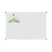 Bi-Office Ayda BioFusion Magnetisch Whiteboard, 90x60cm, Gelakt Stalen Oppervlak, Natuurlijk aluminium frame Met Kokosnoot Biocomposieten