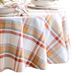 Elrene Home Fashions Seneca geruite wintervakantie/kerst katoenen ovaal tafelkleed, 152 x 213 cm