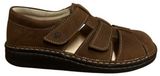 Finn Comfort Athos 01034 Cognacbruin Platte Sandalen Heren Maat 41