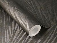 Rasch Vliesbehang 3D-look krassen structuur antraciet metallic 608366
