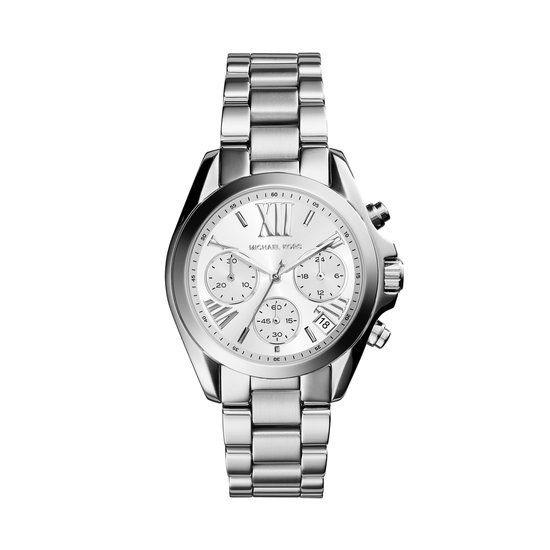 Michael Kors MK6174 Bradshaw Zilverkleurig RVS Analoog Quartz Dameshorloge